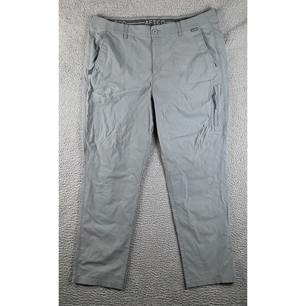 AFTCO All Day Pants Mens 40x30 Outdoor Fishing Utility Cargo Lightweight Nylon